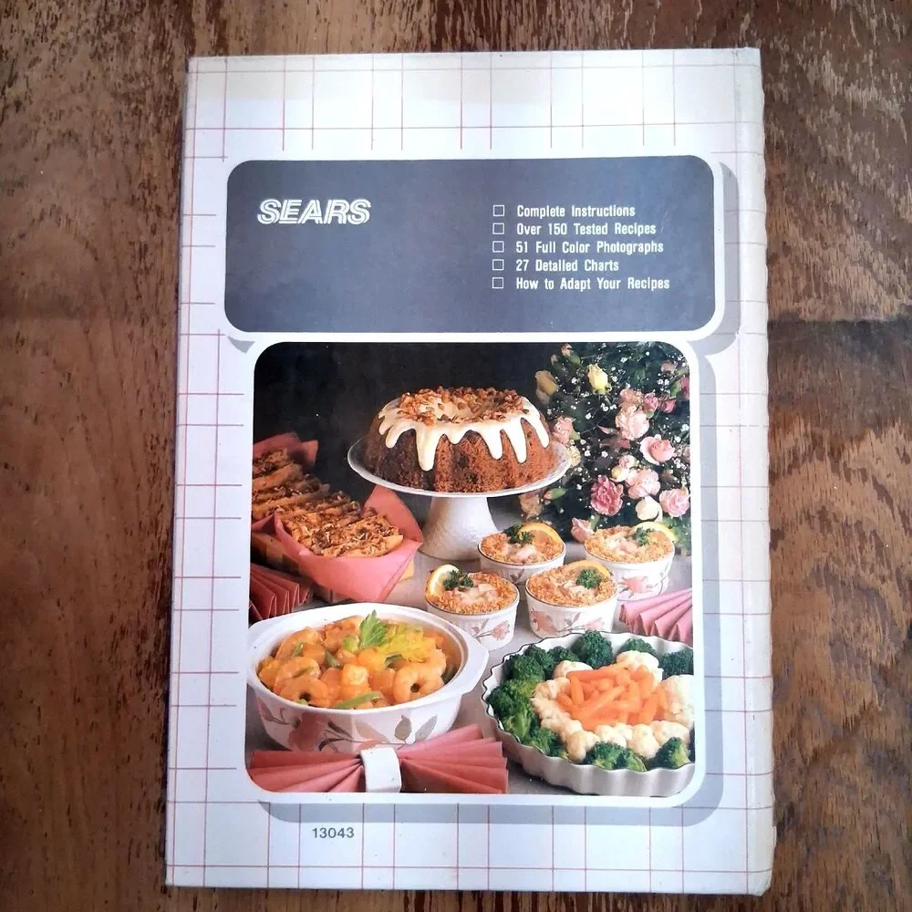 Vintage 1984 Kenmore Microwave Cooking Spiral Hardcover Cookbook Sears